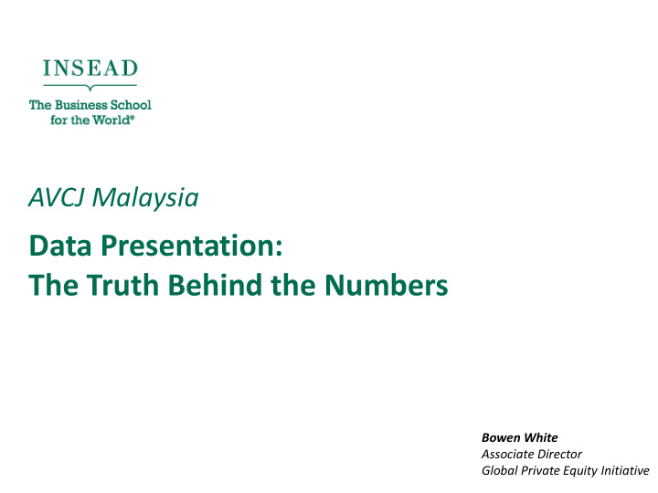 data presentation the truth behind the numbers