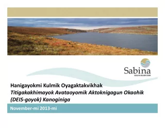 Hanigayokmi Kulmik Oyagaktakvikhak  Titigakakhimayok Avataoyomik Aktoknigagun Okaohik (DEIS