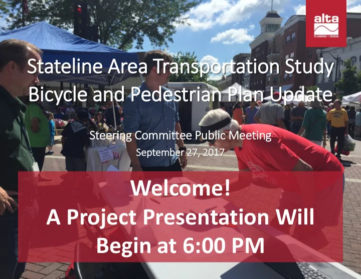 welcome a project presentation will begin at 6 00 pm