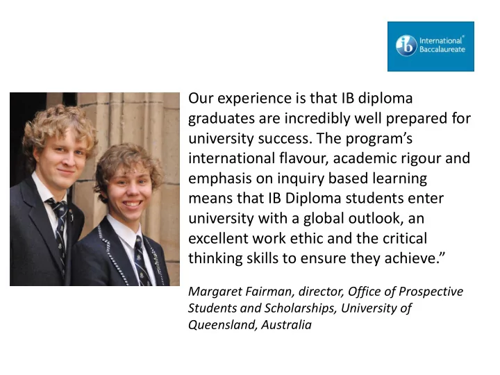 university with a global outlook an