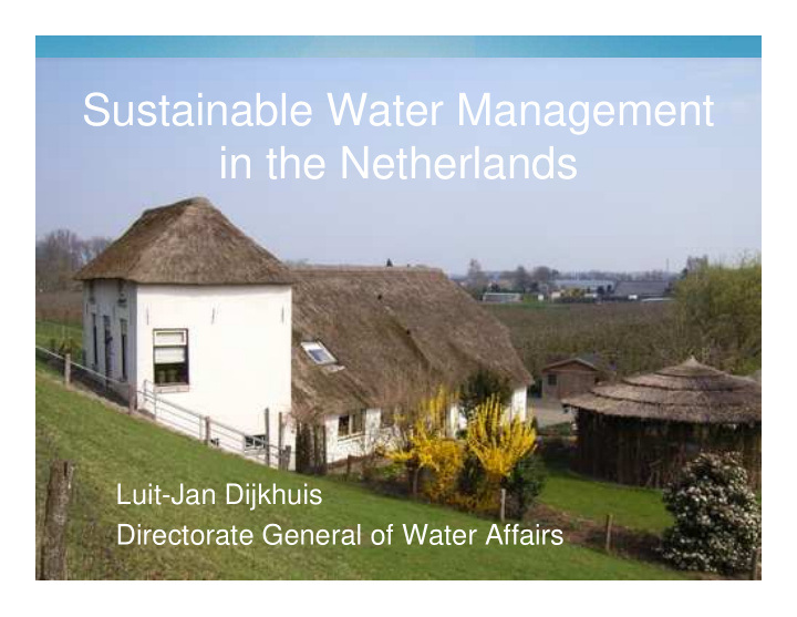sustainable water management in the netherlands