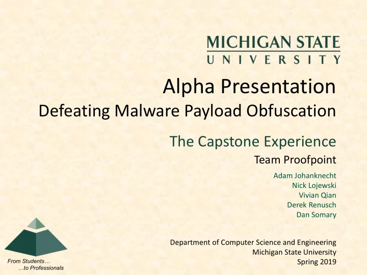 alpha presentation