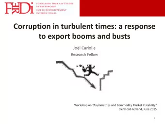 Corruption in turbulent times: a response  to export booms and busts  Jol Cariolle  Research