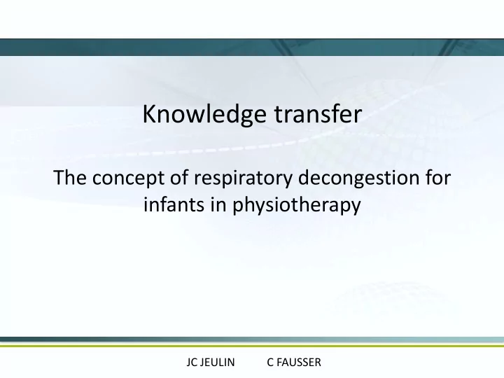 knowledge transfer