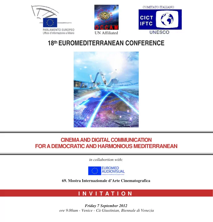 cinema and digital communication for a democratic and