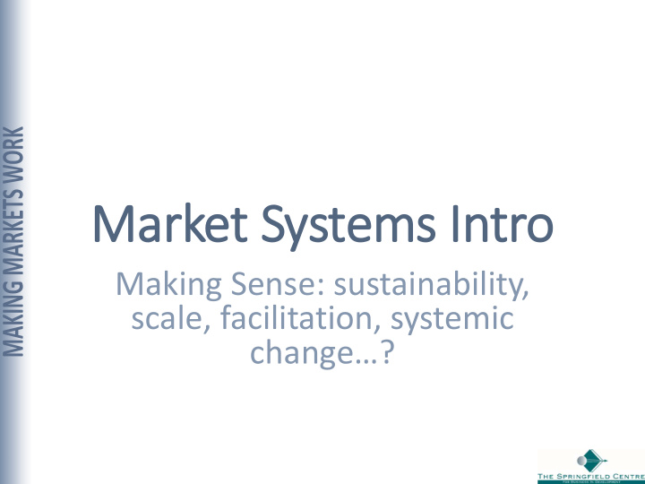 market systems in intro