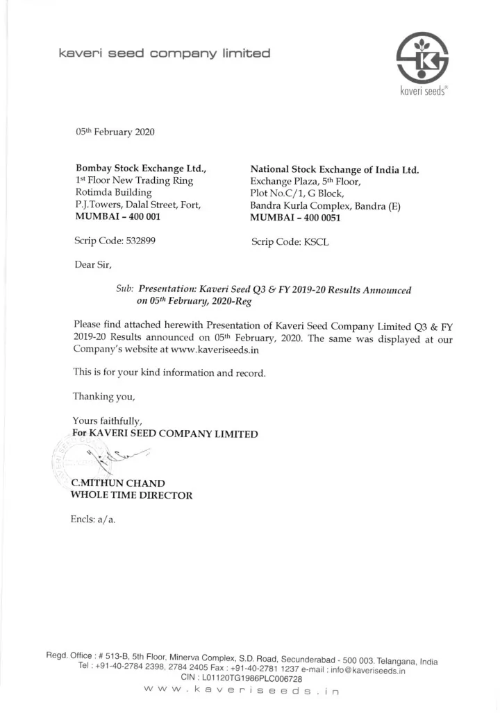 kaveri seed company limited