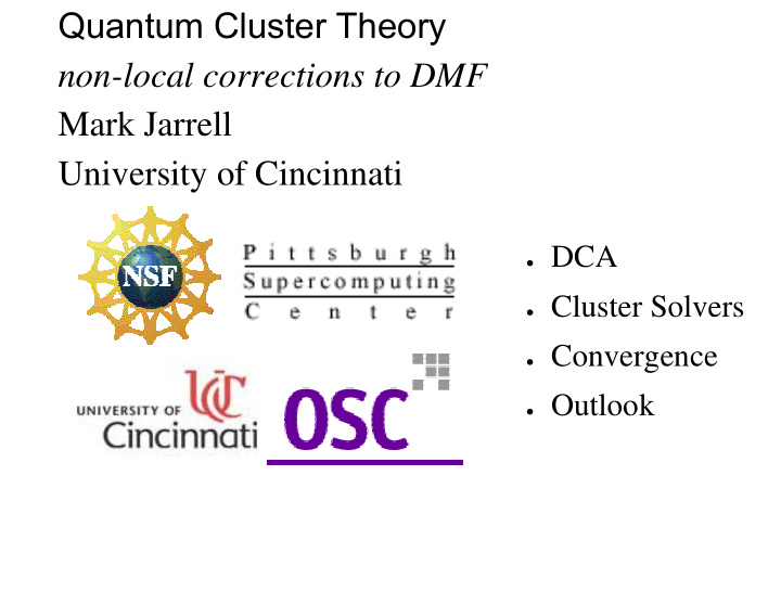 quantum cluster theory non local corrections to dmf mark