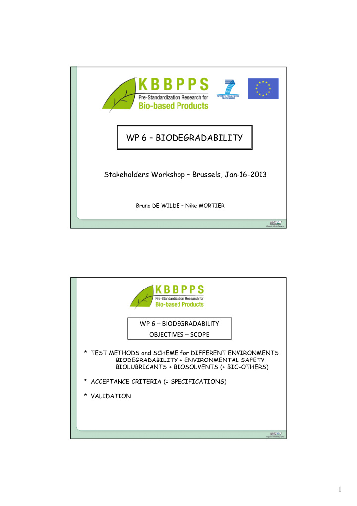 wp 6 biodegradability