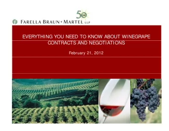 EVERYTHING YOU NEED TO KNOW ABOUT WINEGRAPE  CO  CONTRACTS AND NEGOTIATIONS  C S  GO  O S  Title