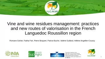 Vine and wine residues management: practices  and new routes of valorisation in the French