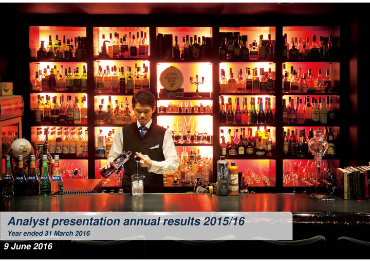 analyst presentation annual results 2015 16