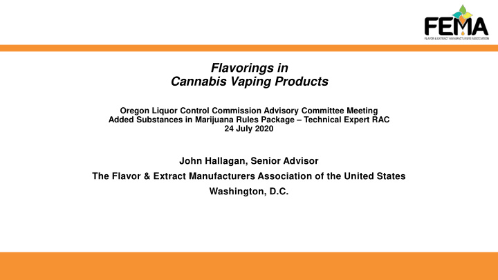 flavorings in cannabis vaping products