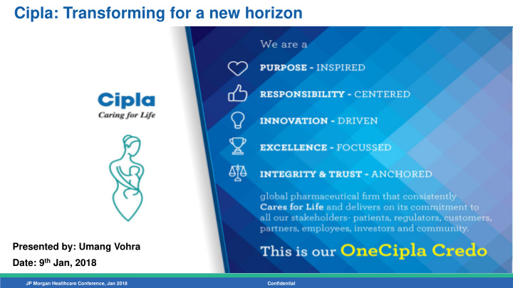 cipla transforming for a new horizon