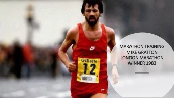 MARATHON TR  TRAINING  MIKE  IKE GRATTON  LONDON MARATHON  WIN  INNER 1983  BACKGROUND  1967: