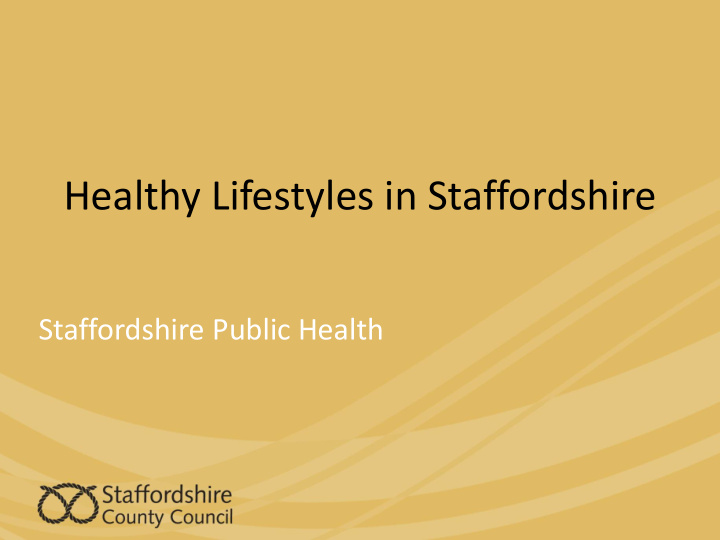 healthy lifestyles in staffordshire