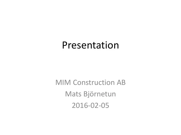 presentation