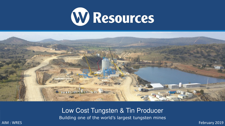 low cost tungsten tin producer