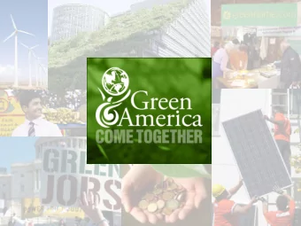 Green America  Green America  VISION  to create a world where  everyone has enough, where all