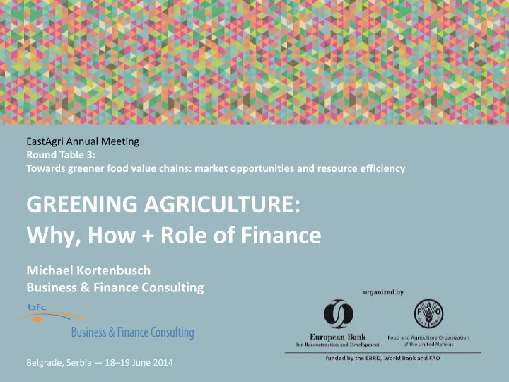 greening agriculture