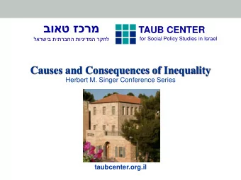 for Social Policy Studies in Israel   TAUB CENTER