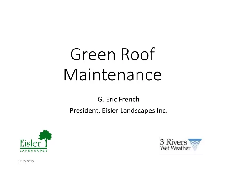 green roof