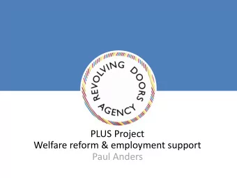 Paul Anders  About  Promote understanding of multiple and complex  needs  Stimulate