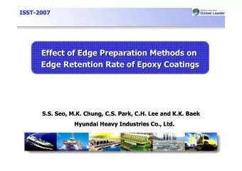 Effect of Edge Preparation Methods on  Effect of Edge Preparation Methods on  Edge Retention Rate