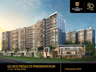 AGENDA    EXECUTIVE SUMMARY    FINANCIAL HIGHLIGHTS    SINGAPORE  OVERVIEW