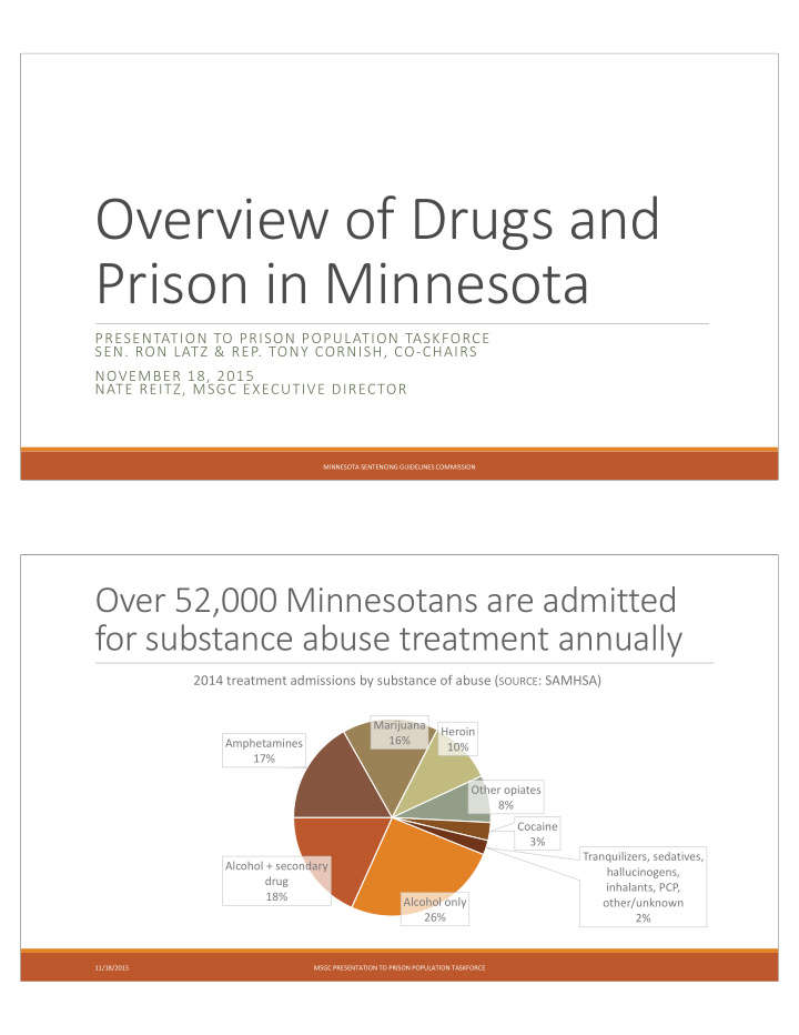overview of drugs and prison in minnesota