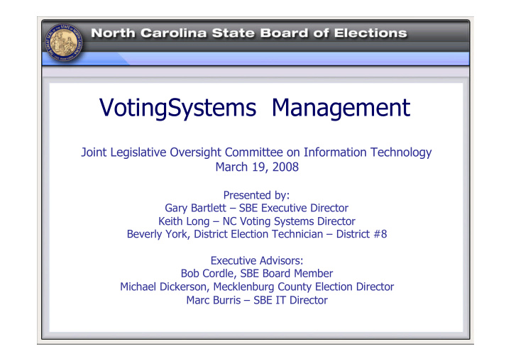 votingsystems management