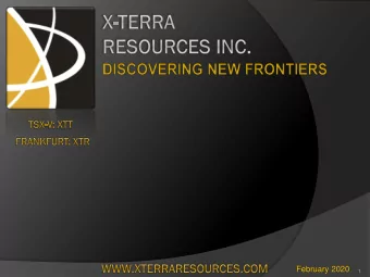 February 2020  1  Cautionary Statement on Forward Looking Information Certain information contained