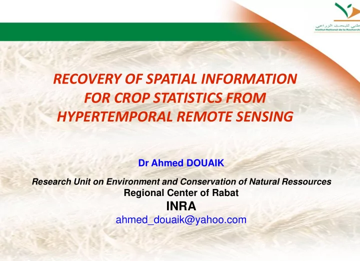 hypertemporal remote sensing