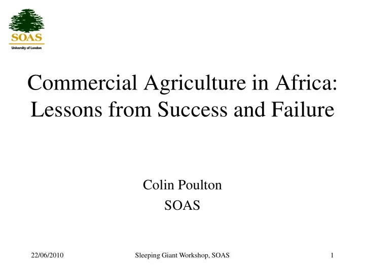 lessons from success and failure