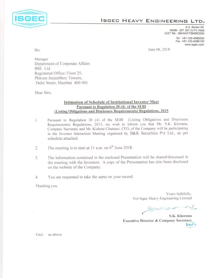 1 isgec heavy engineering ltd