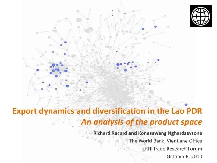 export dynamics and diversification in the lao pdr