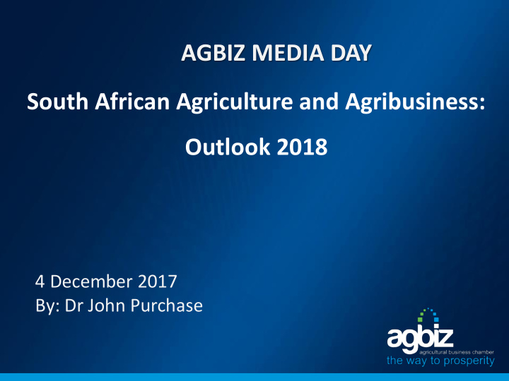 agbiz media day south african agriculture and agribusiness