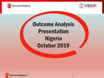 Outcome Analysis  Presentation  Nigeria  October 2019  Liv  Livelihood  elihood Zone  Zone Ma  Map