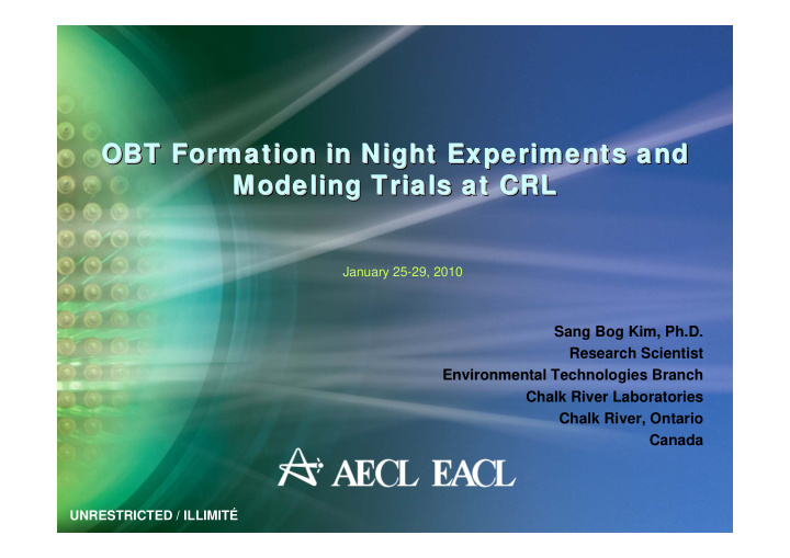 obt formation in night experiments and obt formation in