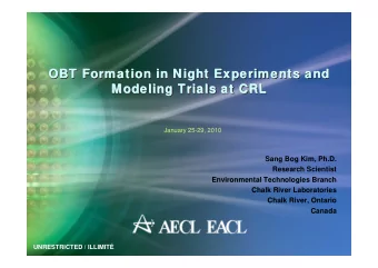 OBT Formation in Night Experiments and  OBT Formation in Night Experiments and  OBT Formation in