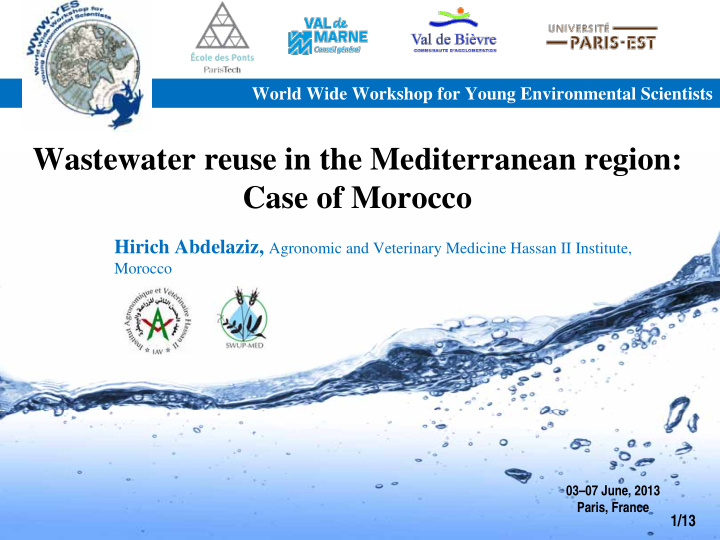 wastewater reuse in the mediterranean region case of