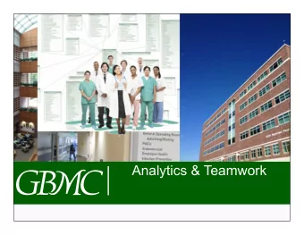 Analytics &amp; Teamwork  A 5-Year Perspective  Who we are.  The original population health