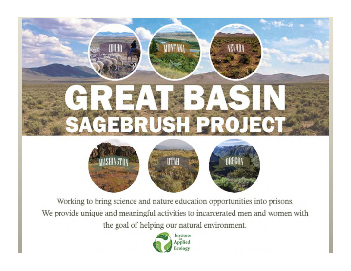 sage grouse habitat conservation through prisons