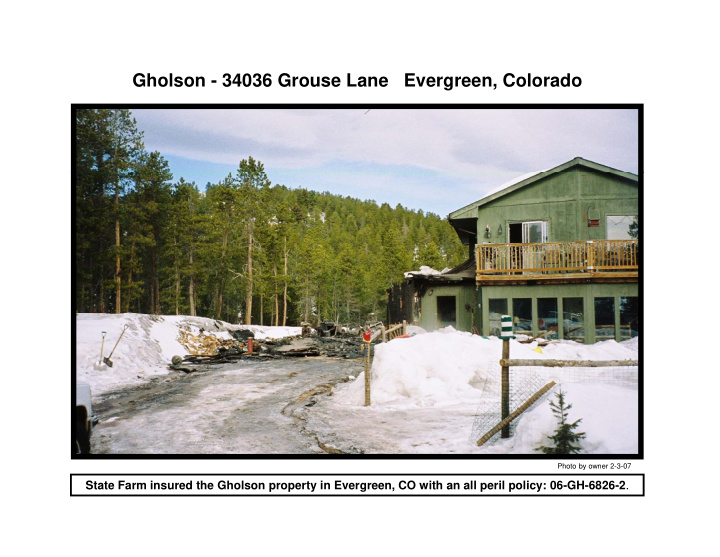 gholson 34036 grouse lane evergreen colorado
