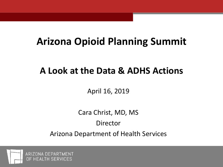 arizona opioid planning summit