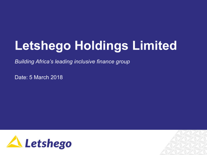 letshego holdings limited