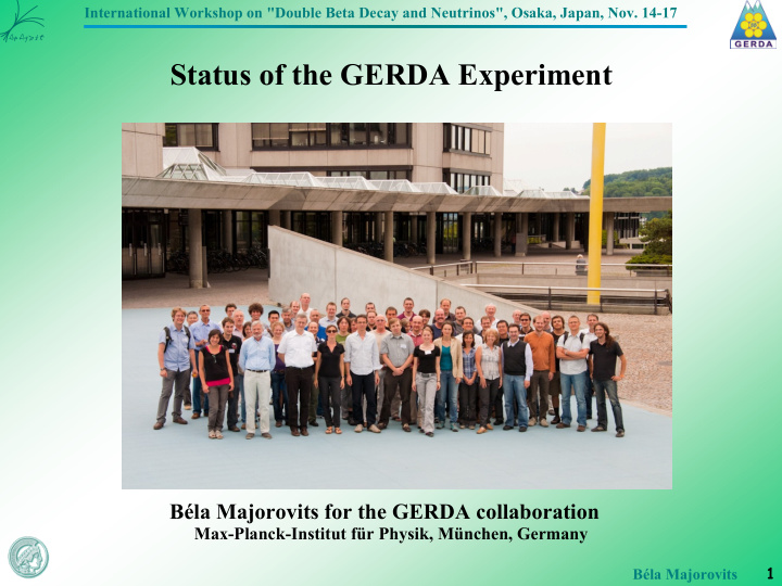status of the gerda experiment