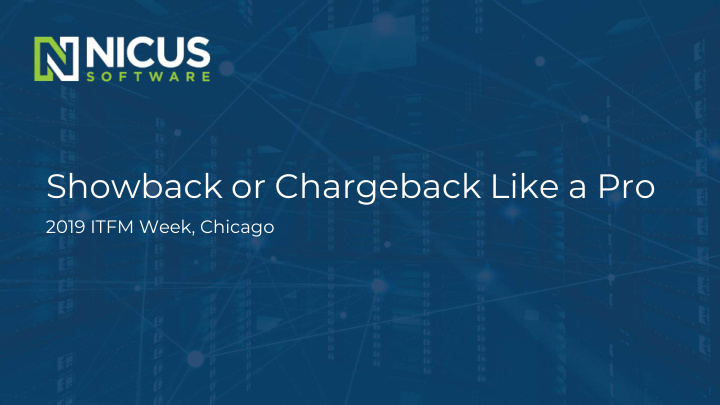 showback or chargeback like a pro