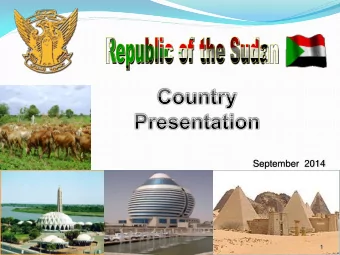 September  2014  1  Priority sectors:  1- Agricultural sector.  2- Mining sector.  3- Petroleum