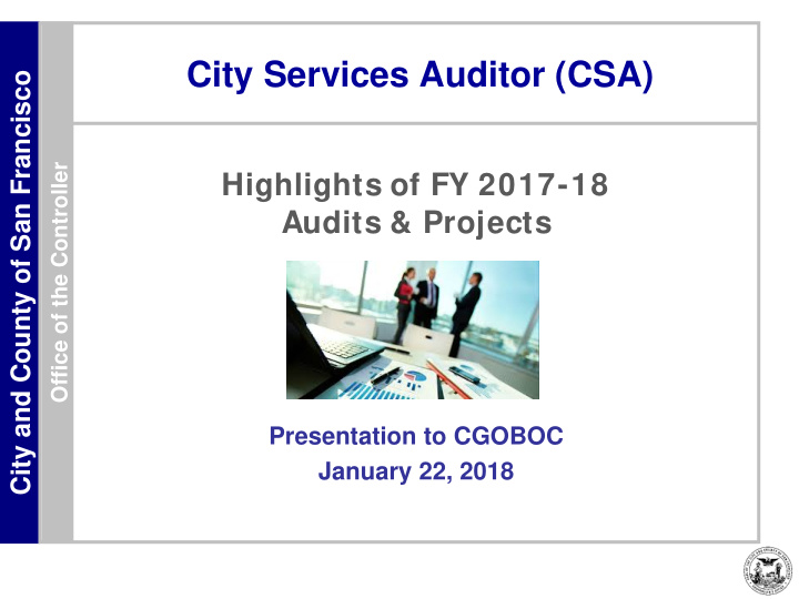 city services auditor csa